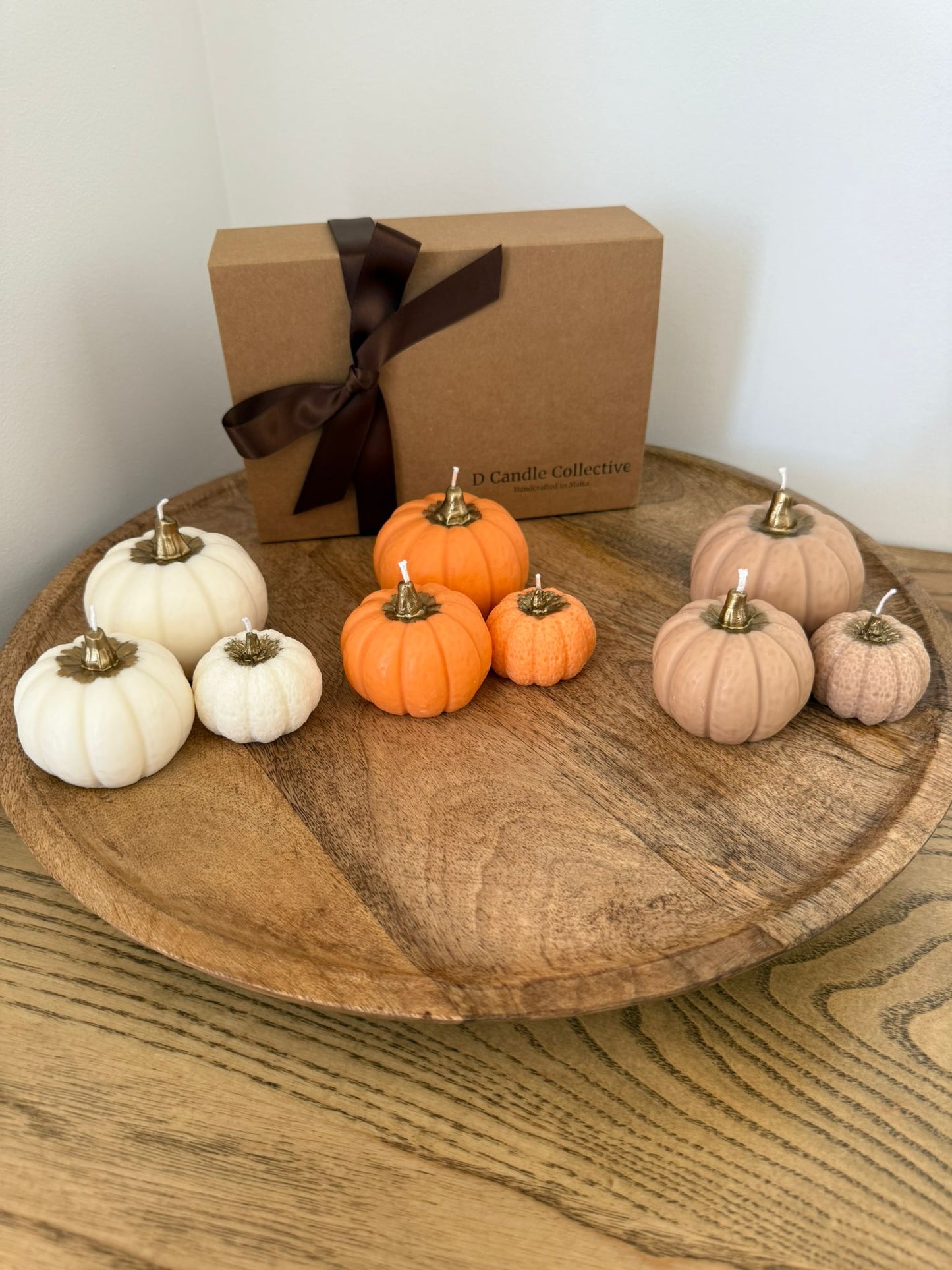 Pumpkin Trio Candles - Golden Brown
