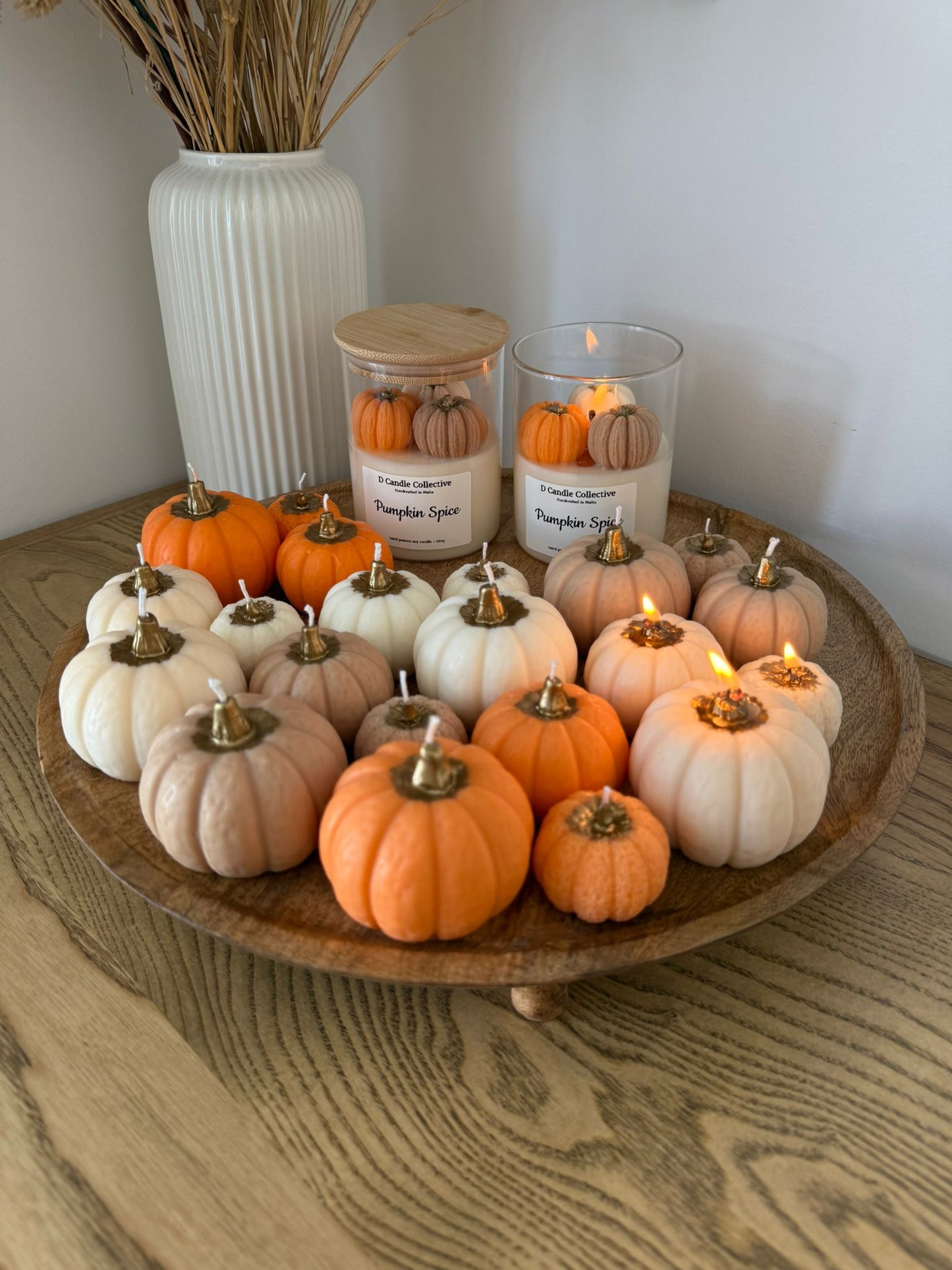 Pumpkin Trio Candles - Golden Brown